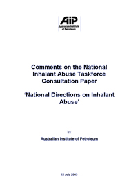 Submission on the National Inhalant Abuse Taskforce Consultation Paper