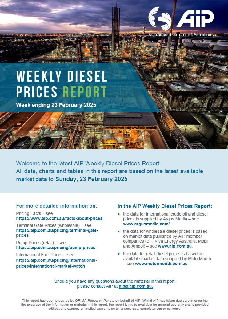 Weekly Diesel Prices Report - 23 February 2025