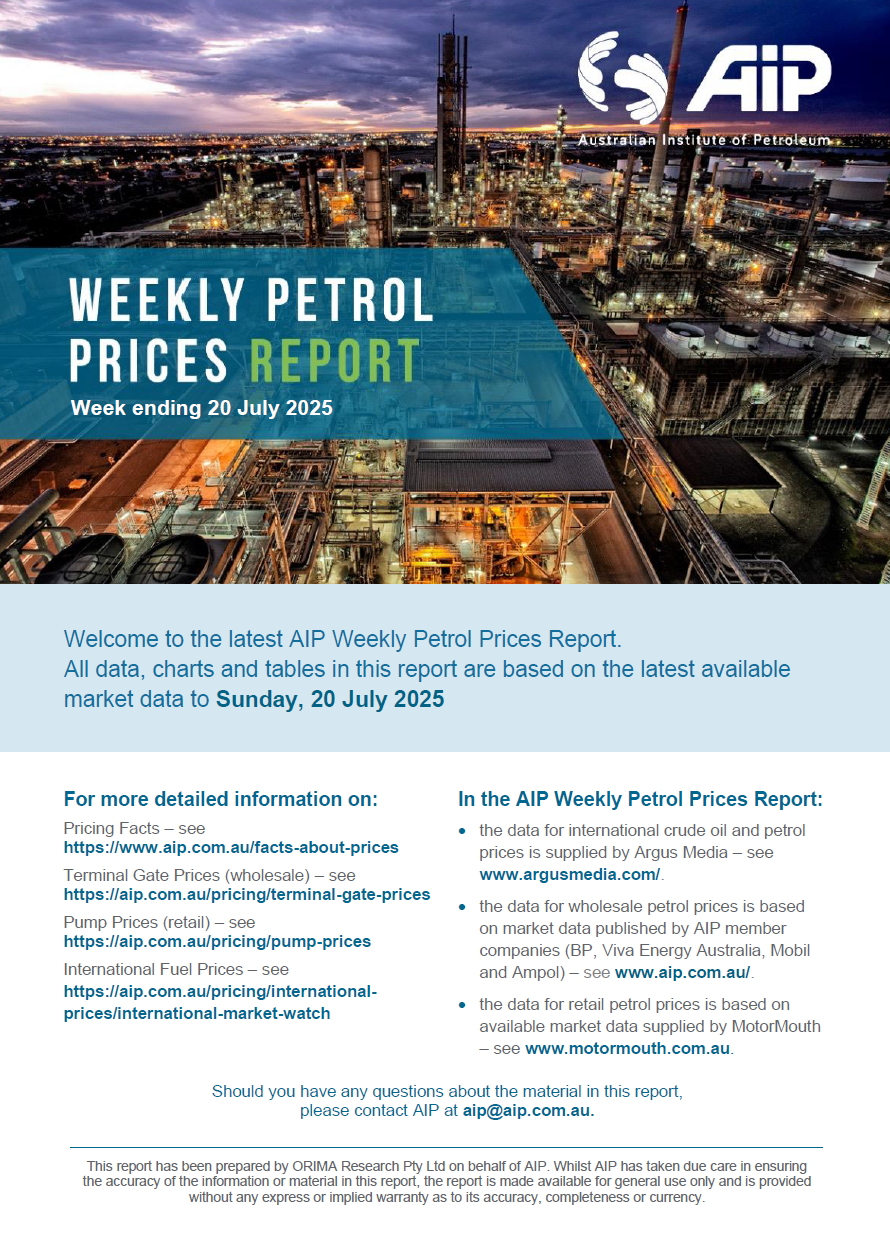 Weekly Petrol Prices Report - 20 July 2025