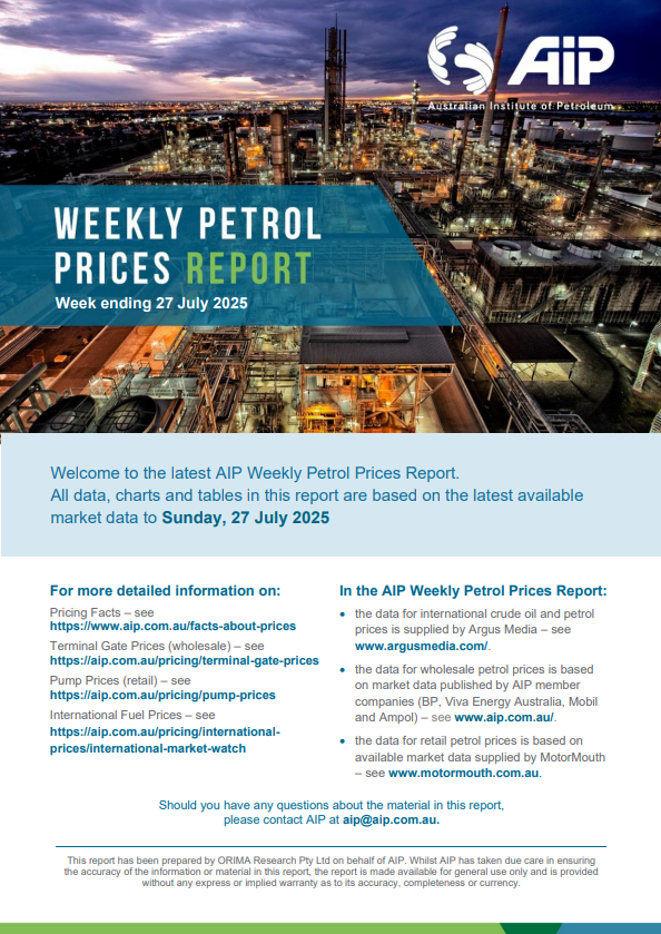 Weekly Petrol Prices Report - 27 July 2025