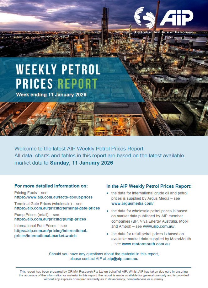 Weekly Petrol Prices Report - 11 January 2026