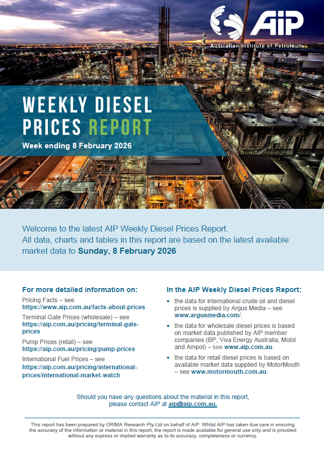 Weekly Diesel Prices Report - 8 February 2026