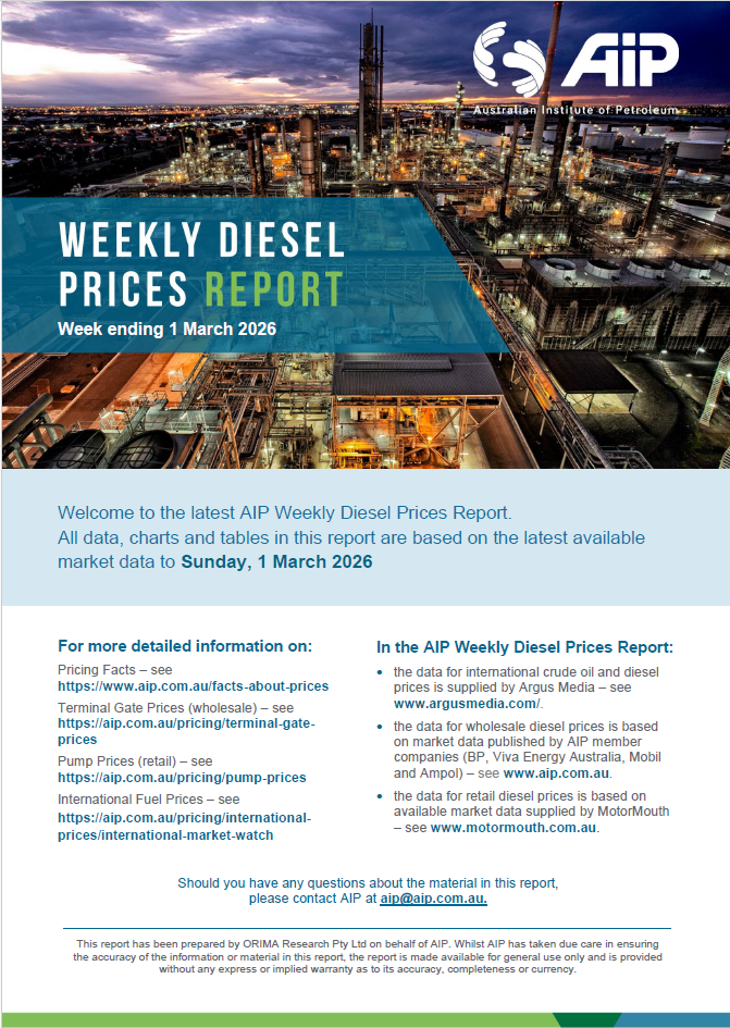 Weekly Diesel Prices Report - 1 March 2026