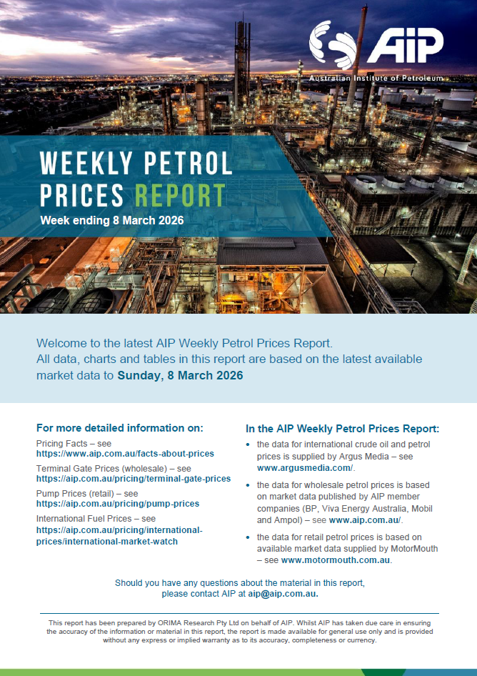 Weekly Petrol Prices Report - 8 March 2026