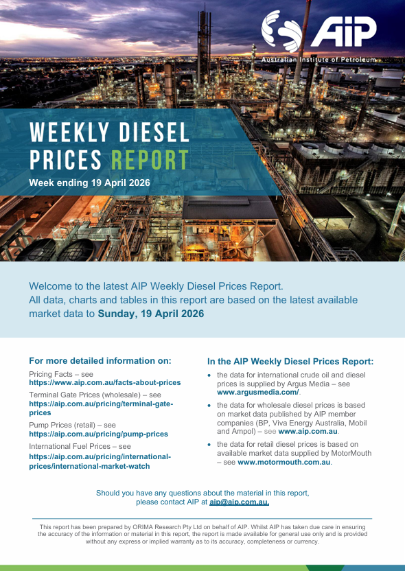 Weekly Diesel Prices Report - 19 April 2026