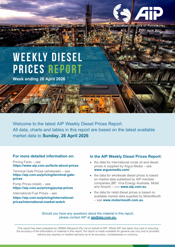 Weekly Diesel Prices Report - 26 April 2025