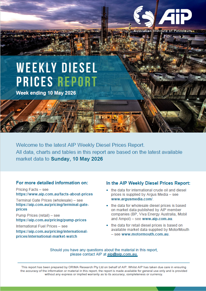Weekly Diesel Prices Report - 10 May 2026