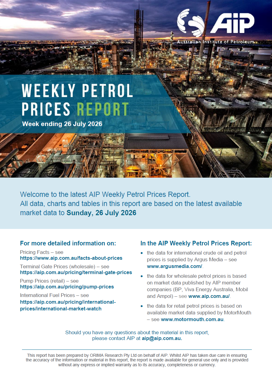 Weekly Petrol Prices Report - 26 July 2026