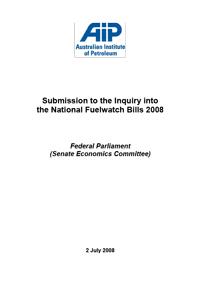AIP Submission 1 - Senate Inquiry into National Fuelwatch Bills