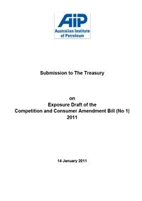 Submission to The Treasury on Exposure Draft of the Competition and Consumer Amendment Bill