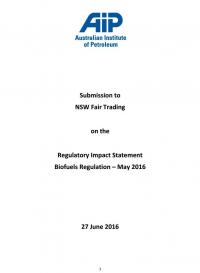 Submission on the NSW Biofuels Regulatory Impact Statement
